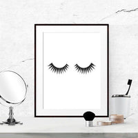 Eyelashes Fashion Print Wall Art Decor , Modern