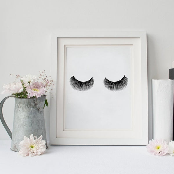 Eyelashes Fashion Print Wall Art Decor , Modern